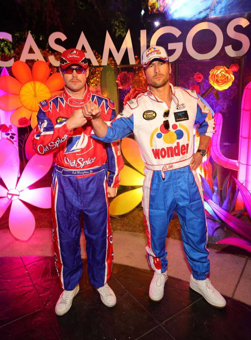 LOS ANGELES, CALIFORNIA - OCTOBER 27: (L-R) Chord Overstreet and Glen Powell attend the Annual Casamigos Halloween Party on October 27, 2023 in Los Angeles, California. (Photo by Matt Winkelmeyer/Getty Images for Casamigos)