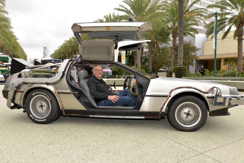 FILE PHOTO: Christopher Lloyd arrives at NostalgiaCon '80s at Anaheim Convention Center on September 28, 2019 in Anaheim, California. He has teamed up with Josh Gates to find one of the original DeLorean cars used in the "Back to the Future" trilogy.