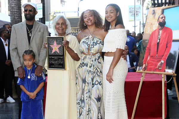 Photos: Late rapper Nipsey Hussle honored with Hollywood Walk of Fame star
