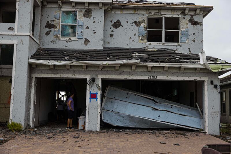 Damage left behind after Hurricane Milton